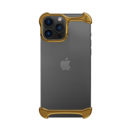 Arc Pulse - Dubbelzijdige Titanium Bumper Case - iPhone 13 Pro Max - Goud