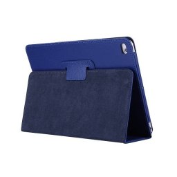Lunso - iPad 2 / 3 / 4 - Stand flip sleepcover hoes - Donkerblauw